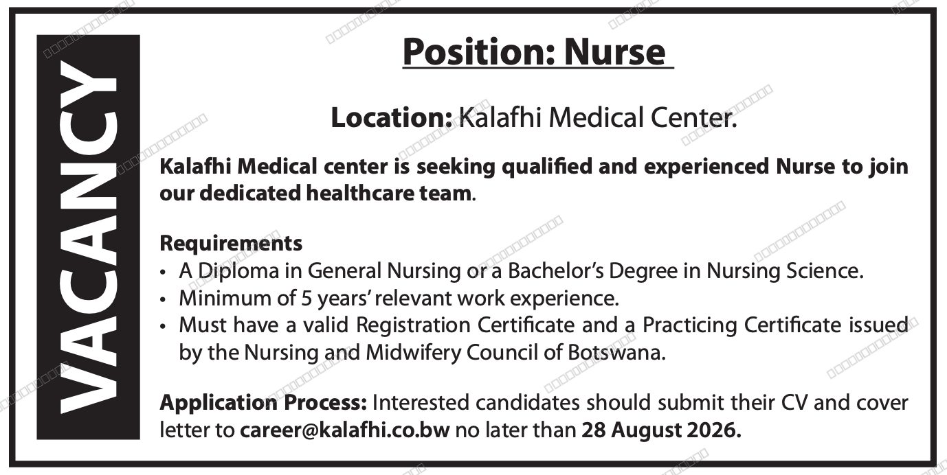 Original job advert — Jobs Botswana
