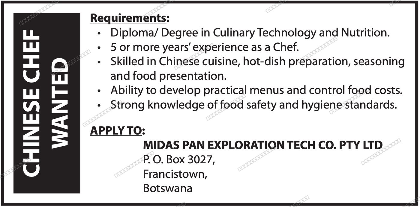Original job advert — Jobs Botswana