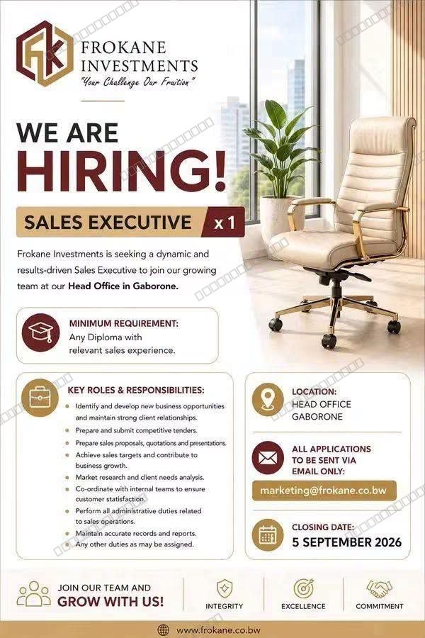 Original job advert — Jobs Botswana