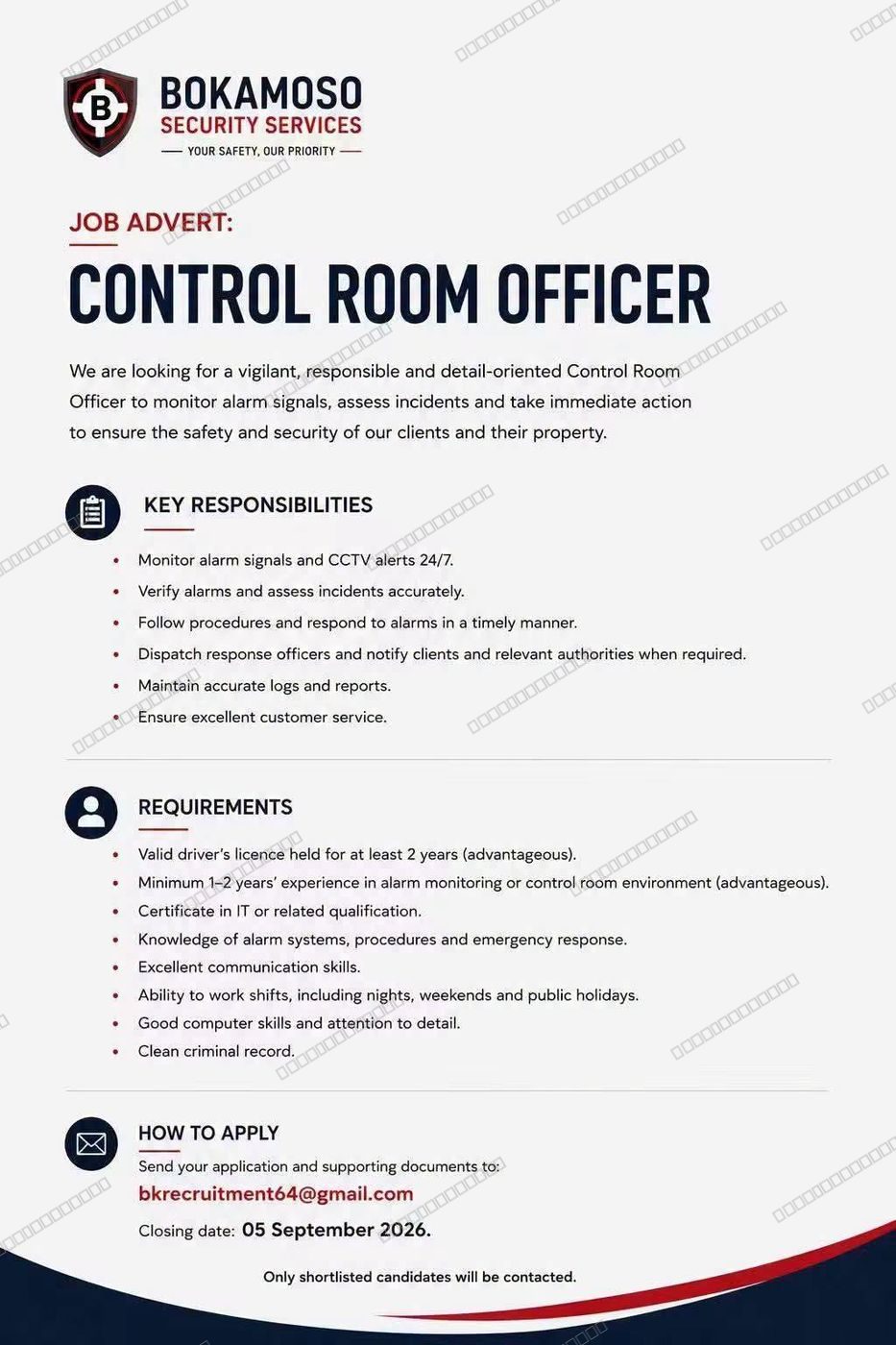 Original job advert — Jobs Botswana