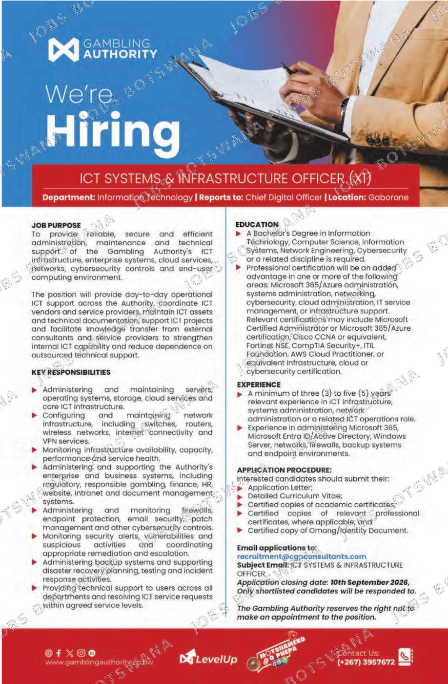 Original job advert — Jobs Botswana